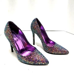 Akira purple sparkly high heels pumps Size: 6